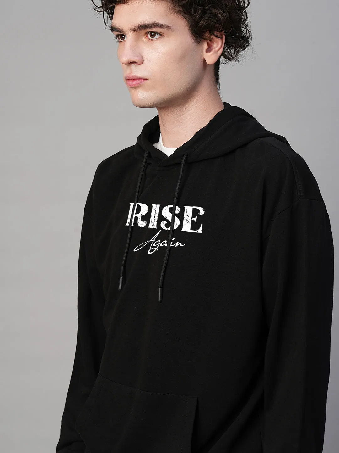 Rise Again Men Drop Shoulder Premium Terry Hoodie