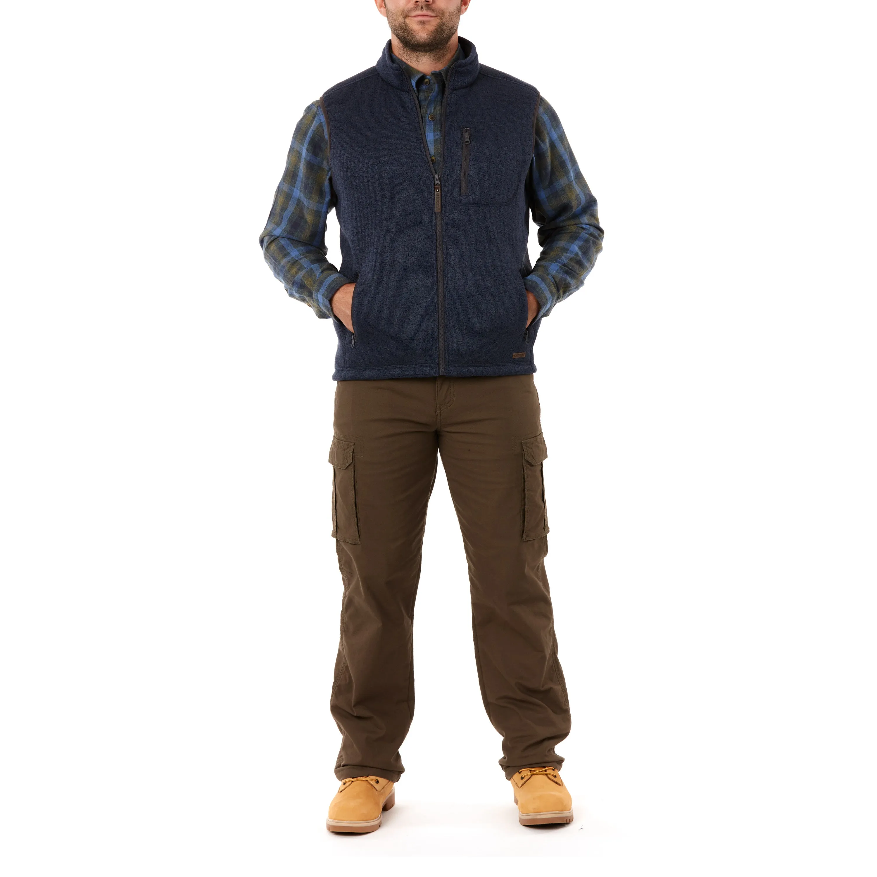 SHERPA-LINED SWEATER FLEECE VEST