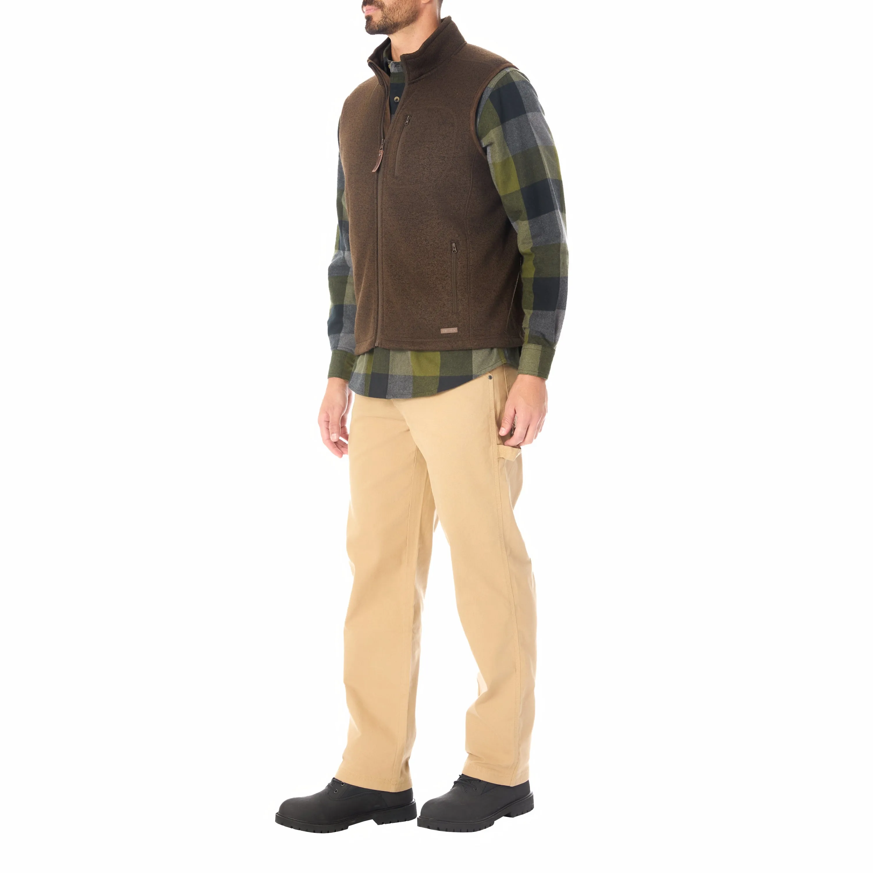 SHERPA-LINED SWEATER FLEECE VEST