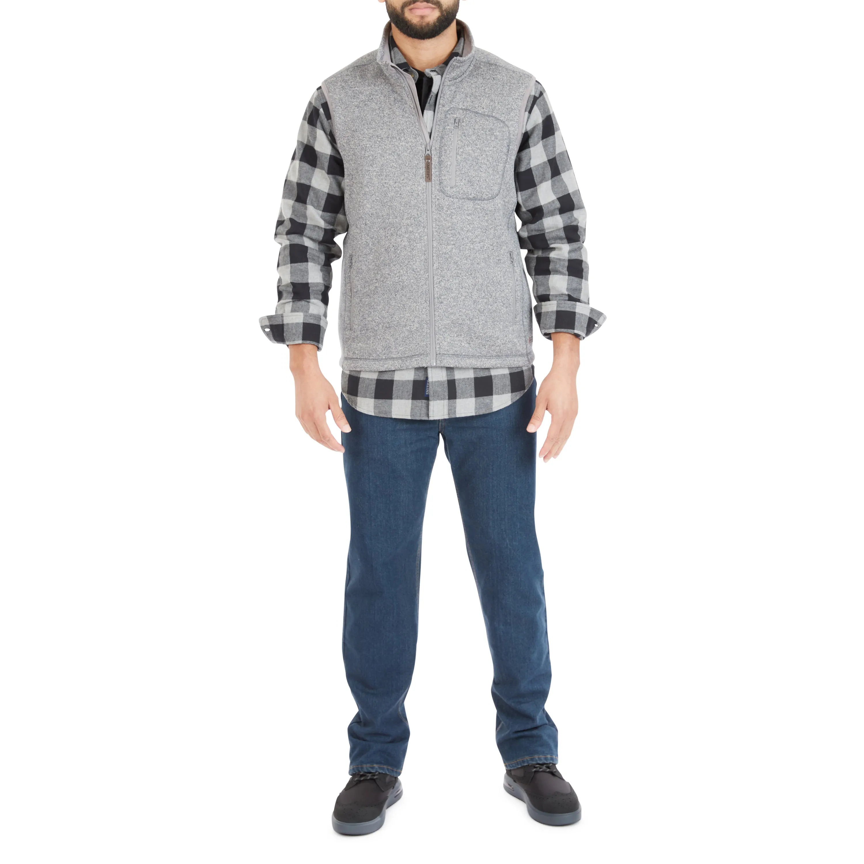 SHERPA-LINED SWEATER FLEECE VEST