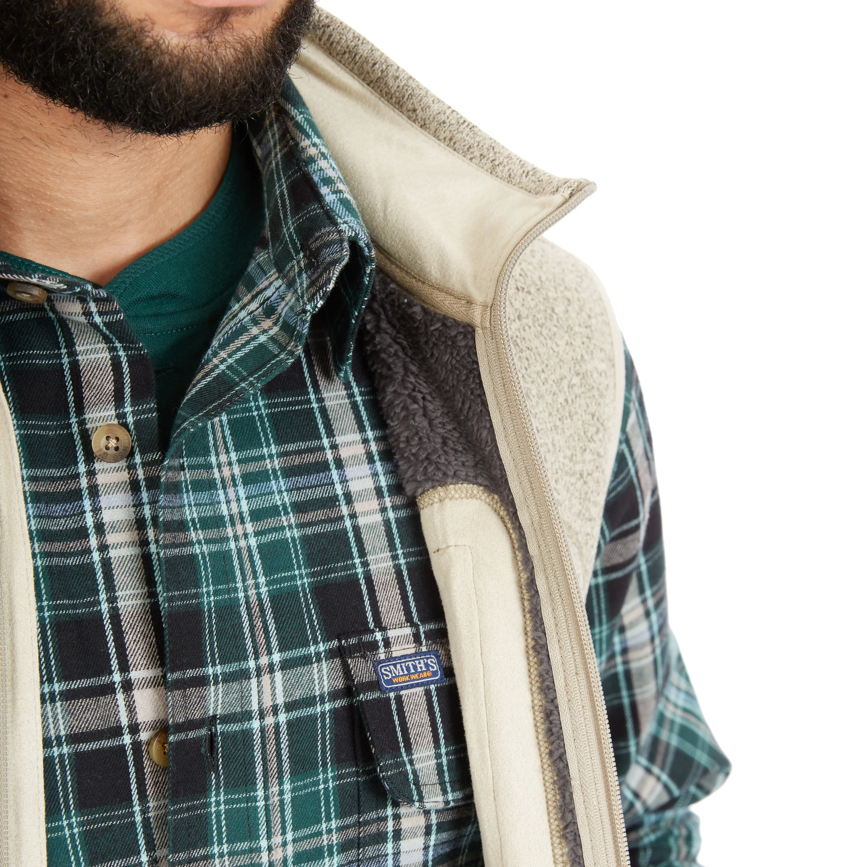 SHERPA-LINED SWEATER FLEECE VEST