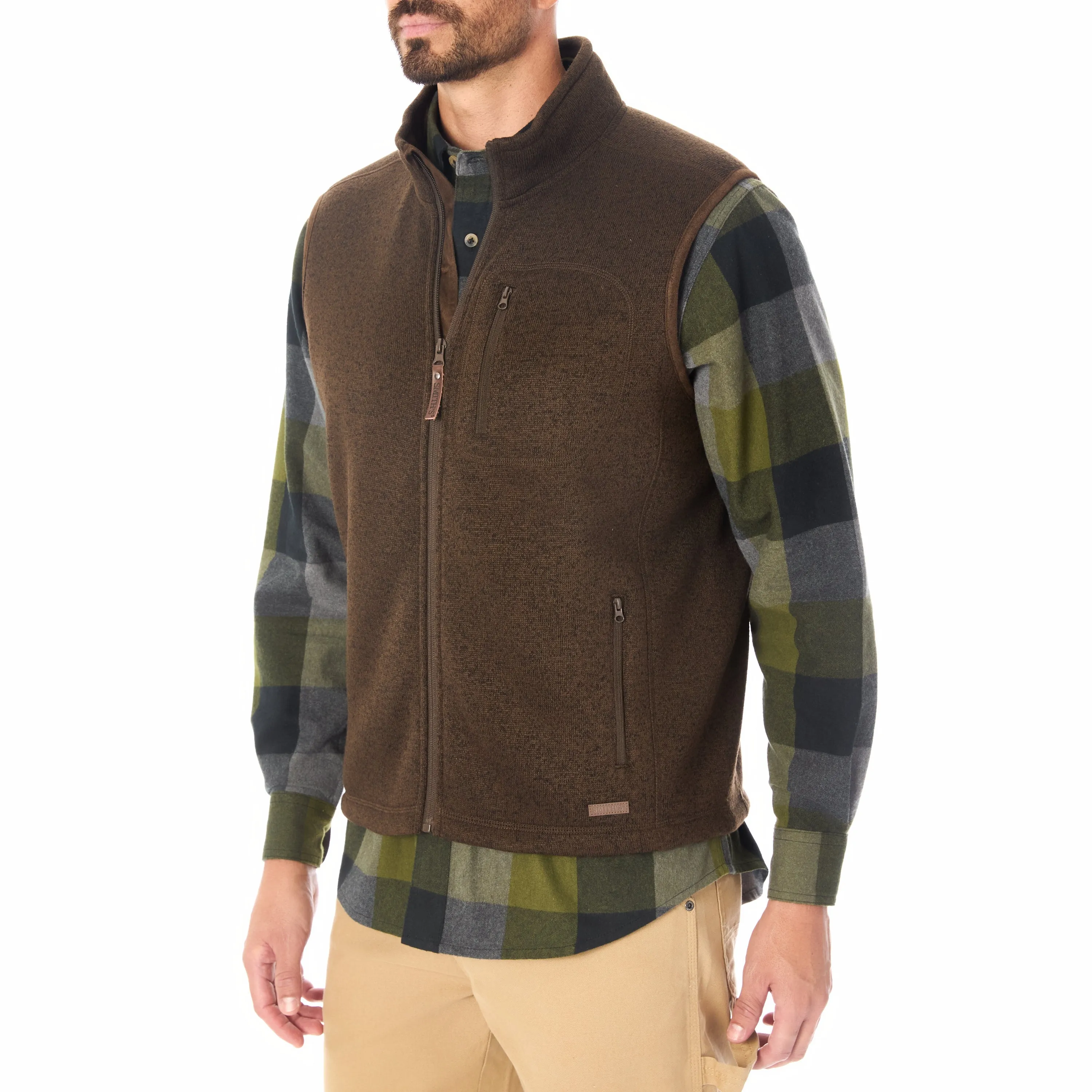 SHERPA-LINED SWEATER FLEECE VEST