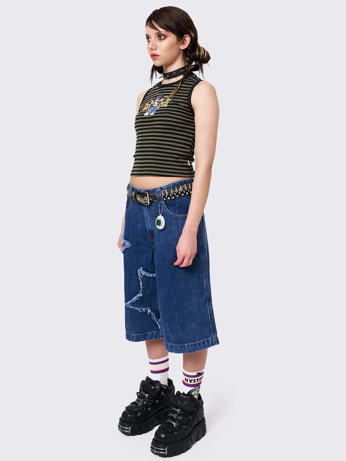 Skater Shawty Striped Vest Top