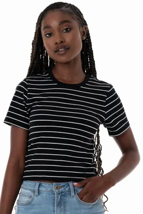 Striped Fitted T-Shirt _ 153811 _ Black