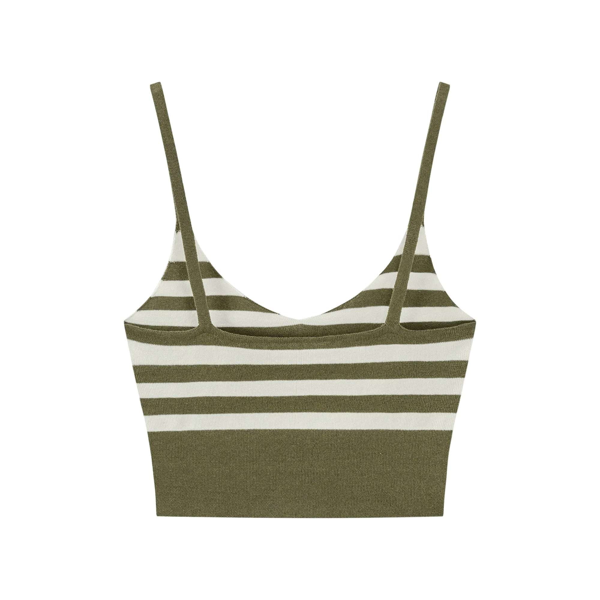 Striped Lettering Cropped Tank Top