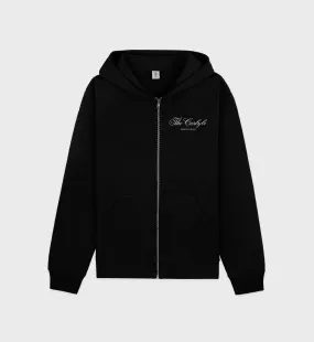 The Carlyle Souvenir Zip Hoodie - Black/White