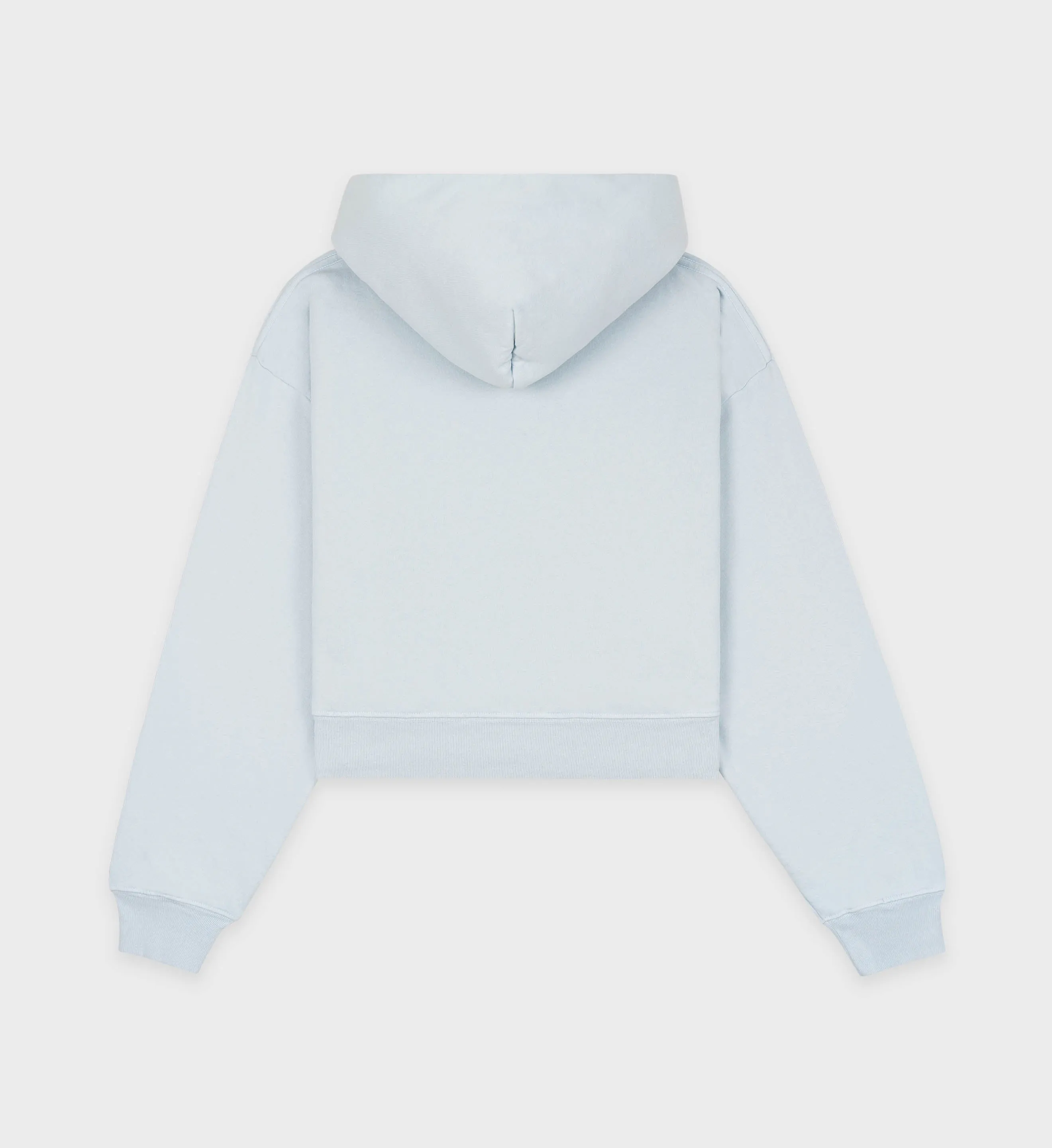 Upper East Side Cropped Hoodie - Baby Blue/Navy