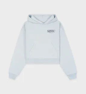 Upper East Side Cropped Hoodie - Baby Blue/Navy